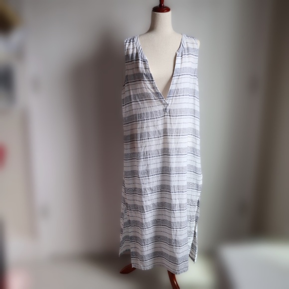 Athleta Meditation Midi Linen Cover-Up Womens L Beachy Festival Summer Travel - Picture 2 of 6